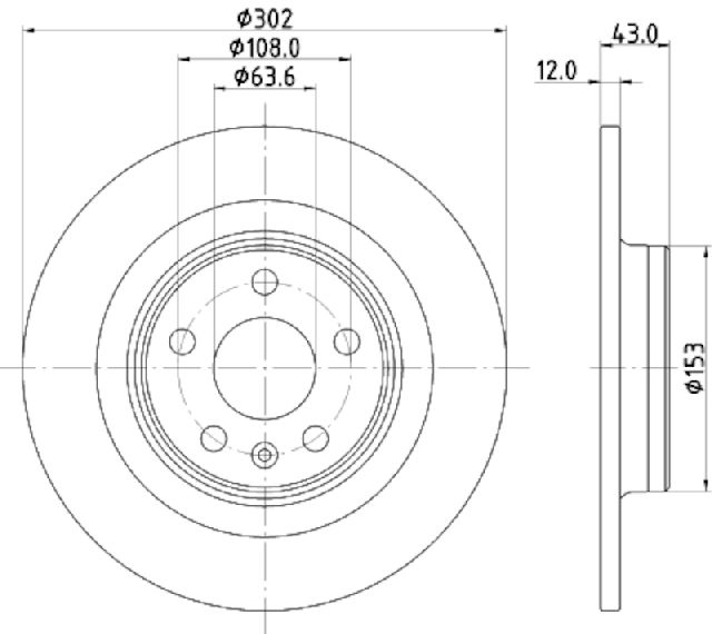 2017-2024 Volvo S90 Disc Brake Rotor - Rear (Pagid)