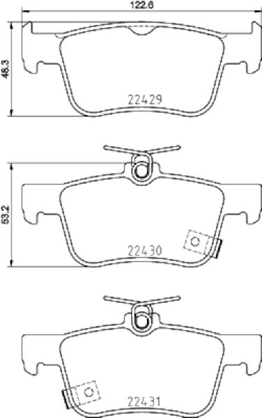 2016-2024 Honda Civic Disc Brake Pad Set - Rear (Pagid)
