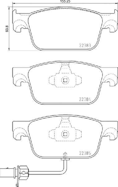 2017-2020 Audi A4 Disc Brake Pad Set - Front (Pagid)