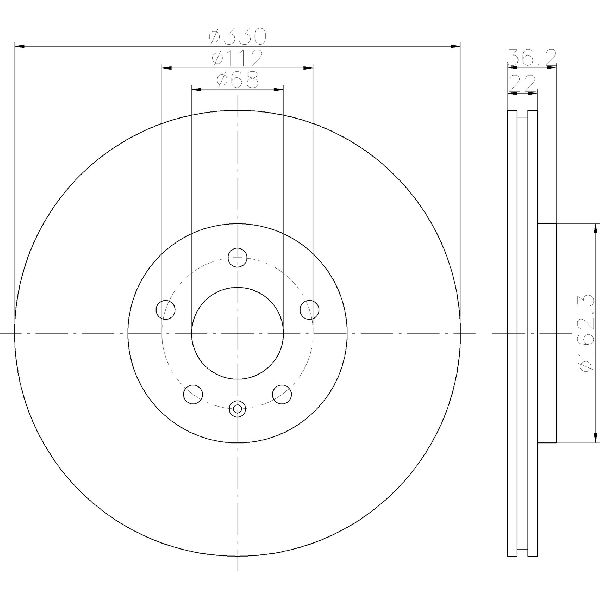 2017-2018 Audi A4 Disc Brake Rotor - Rear (Pagid)