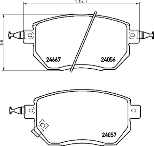 2015 INFINITI Q40 Disc Brake Pad Set - Front (Pagid)