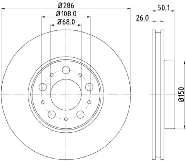 2000-2006 Volvo S80 Disc Brake Rotor - Front (Pagid)