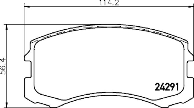 2002-2007 Mitsubishi Lancer Disc Brake Pad Set - Front (Pagid)