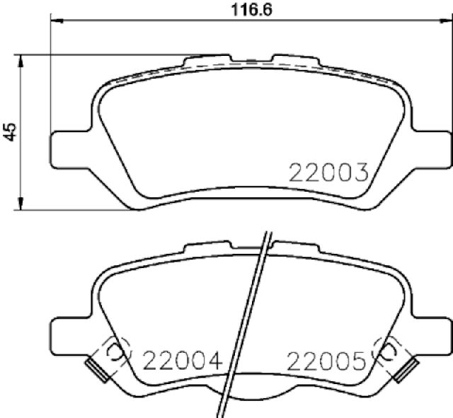 2009-2015 Toyota Venza Disc Brake Pad Set - Rear (Pagid)