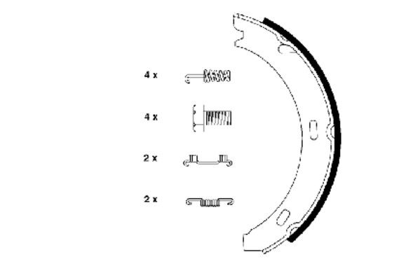 1995-2000 Mercedes-Benz C280 Parking Brake Shoe Set - Rear (Pagid)