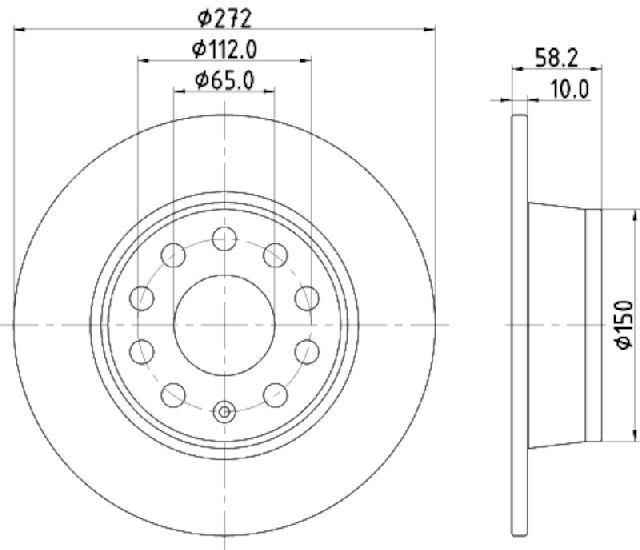 2019-2024 Volkswagen Jetta Disc Brake Rotor - Rear (Pagid)
