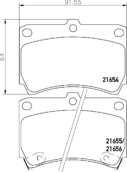 1990-1998 Mazda Protege Disc Brake Pad Set - Front (Pagid)