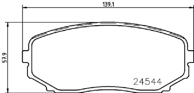 2007-2012 Mazda CX-7 Disc Brake Pad Set - Front (Pagid)