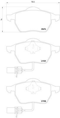 2000-2004 Audi A6 Disc Brake Pad Set - Front (Pagid)
