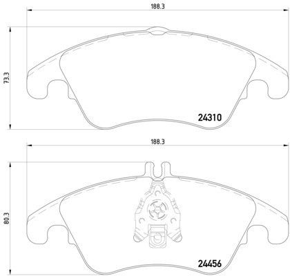 2013-2014 Mercedes-Benz C300 Disc Brake Pad Set - Front (Pagid)