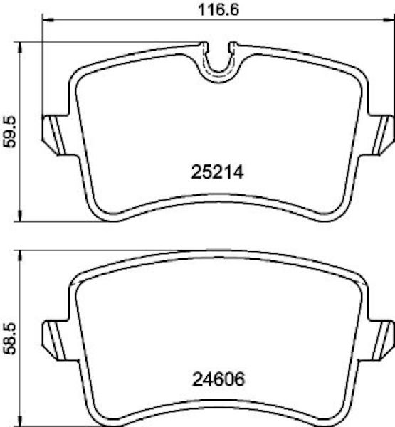 2014-2015 Audi A6 Disc Brake Pad Set - Rear (Pagid)