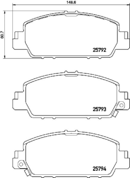 2016-2022 Honda HR-V Disc Brake Pad Set - Front (Pagid)