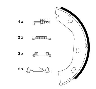 1988 Mercedes-Benz 300SE Parking Brake Shoe Set - Rear (Pagid)