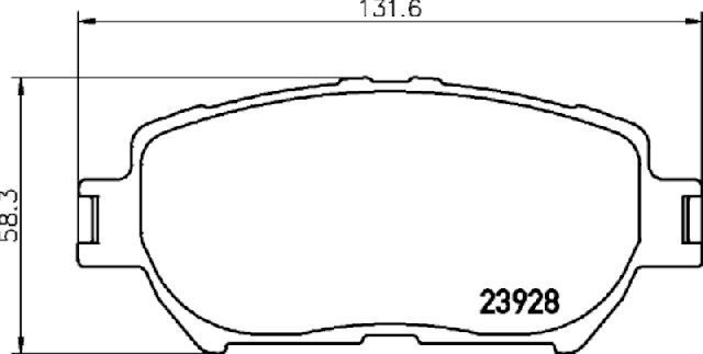 2002-2006 Toyota Camry Disc Brake Pad Set - Front (Pagid)
