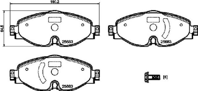 2015-2018 Volkswagen GTI Disc Brake Pad Set - Front (Pagid)