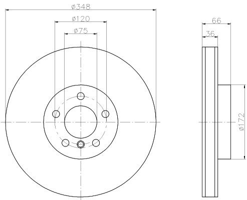 2011-2016 BMW 550i Disc Brake Rotor - Front Left (Pagid)
