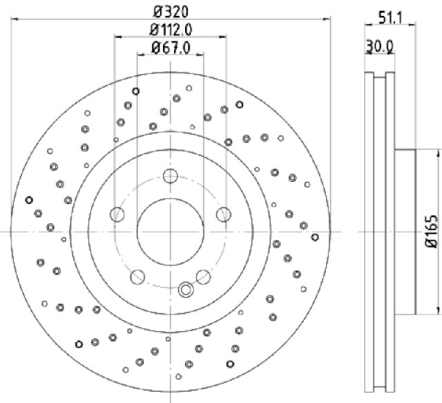 2015-2020 Mercedes-Benz GLA250 Disc Brake Rotor - Front (Pagid)