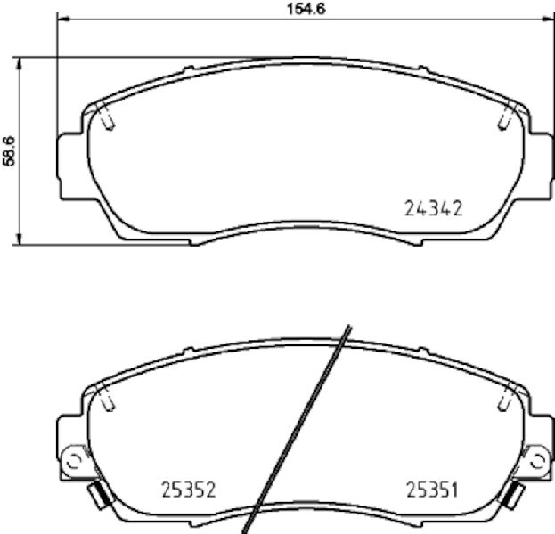 2005-2017 Honda Odyssey Disc Brake Pad Set - Front (Pagid)