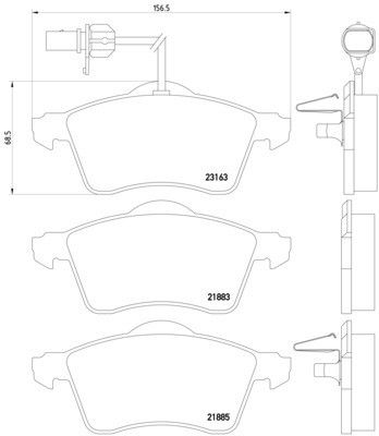 1999-2000 Volkswagen EuroVan Disc Brake Pad Set - Front (Pagid)