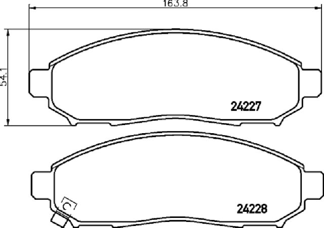 2011-2014 Nissan LEAF Disc Brake Pad Set - Front (Pagid)