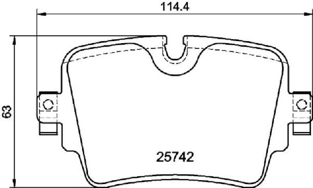 2016-2019 Jaguar XJ Disc Brake Pad Set - Rear (Pagid)