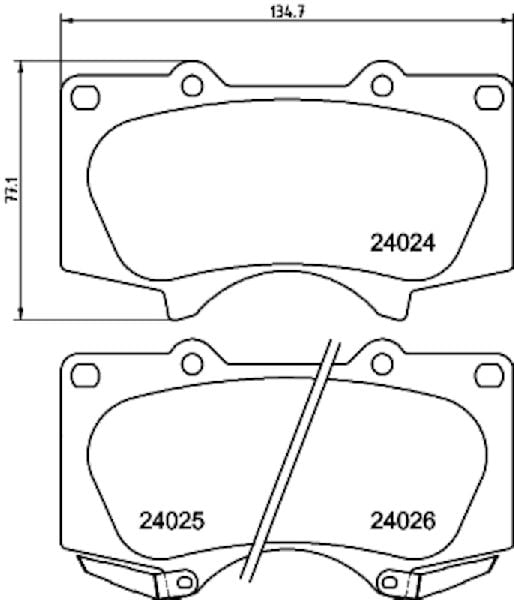 2003-2007 Toyota Sequoia Disc Brake Pad Set - Front (Pagid)