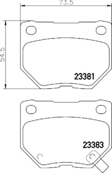 1990-1996 Nissan 300ZX Disc Brake Pad Set - Rear (Pagid)