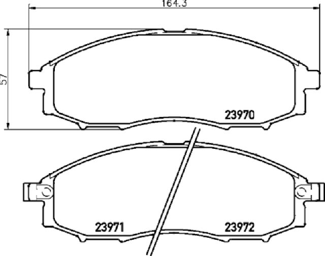 2003-2004 Nissan Frontier Disc Brake Pad Set - Front (Pagid)