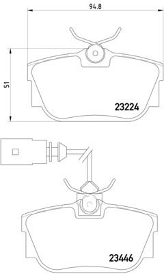 1997-2003 Volkswagen EuroVan Disc Brake Pad Set - Rear (Pagid)