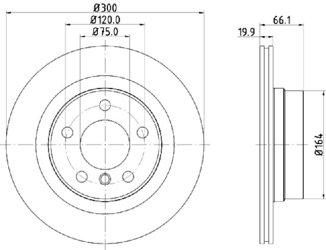 2014-2015 BMW 428i Disc Brake Rotor - Rear (Pagid)