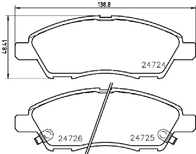 2014-2019 Nissan Versa Note Disc Brake Pad Set - Front (Pagid)