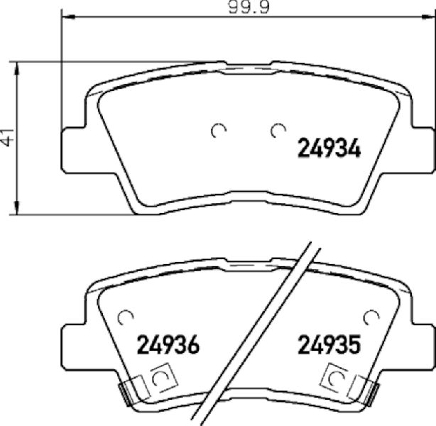 2010-2011 Hyundai Azera Disc Brake Pad Set - Rear (Pagid)