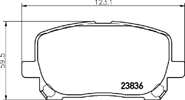 2003-2008 Pontiac Vibe Disc Brake Pad Set - Front (Pagid)