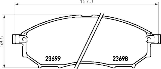 2008-2012 INFINITI EX35 Disc Brake Pad Set - Front (Pagid)