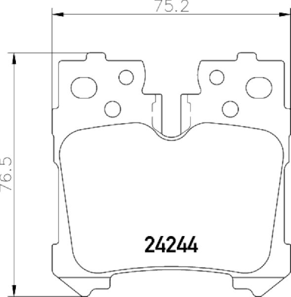 2008-2016 Lexus LS600h Disc Brake Pad Set - Rear (Pagid)