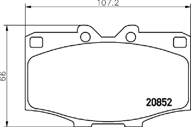 1976-1990 Toyota Land Cruiser Disc Brake Pad Set - Front (Pagid)
