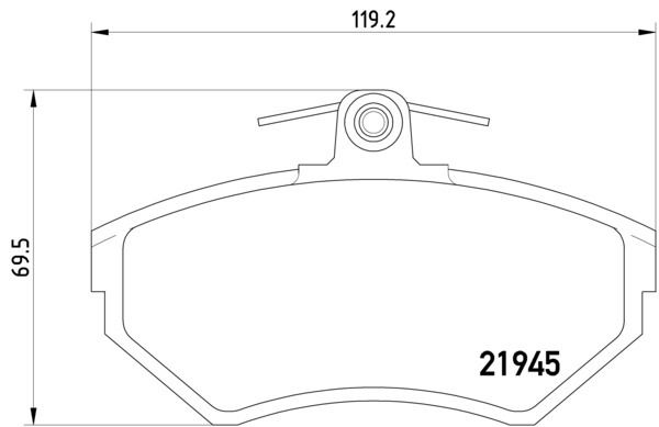 1998-1999 Volkswagen Jetta Disc Brake Pad Set - Front (Pagid)