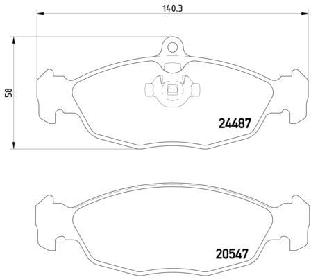 1997-2006 Jaguar XK8 Disc Brake Pad Set - Rear (Pagid)