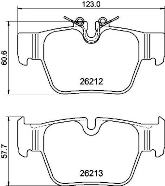 2020-2024 Mini Cooper Countryman Disc Brake Pad Set - Rear (Pagid)