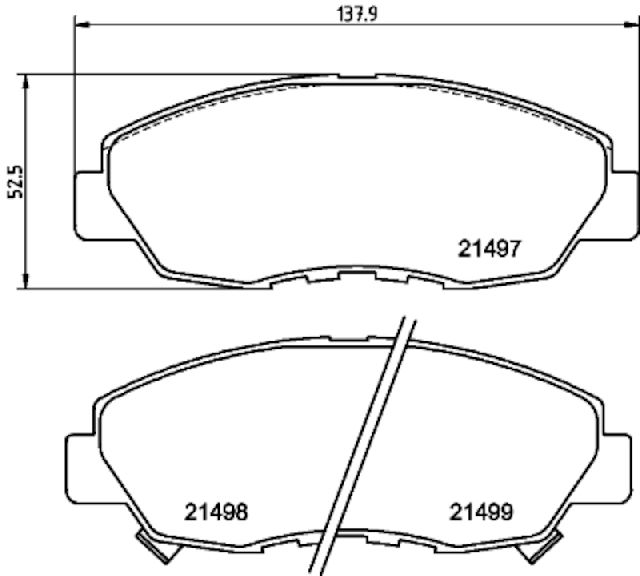 1997-1999 Acura CL Disc Brake Pad Set - Front (Pagid)