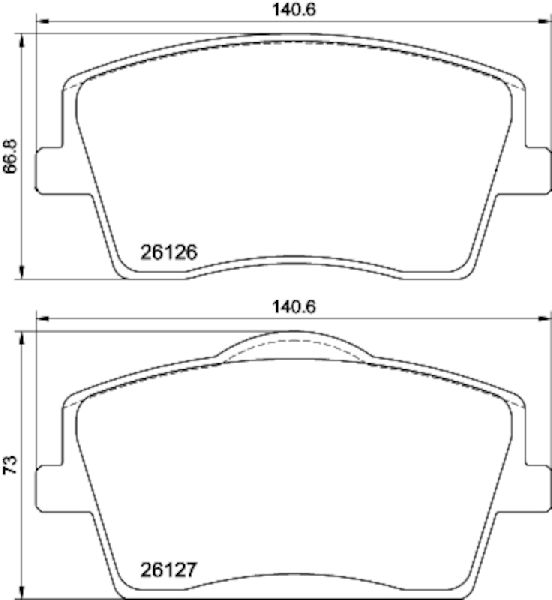 2019-2024 Volvo XC40 Disc Brake Pad Set - Front (Pagid)