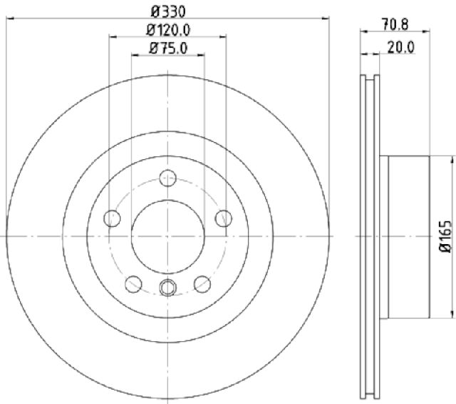 2011-2017 BMW X3 Disc Brake Rotor - Rear (Pagid)