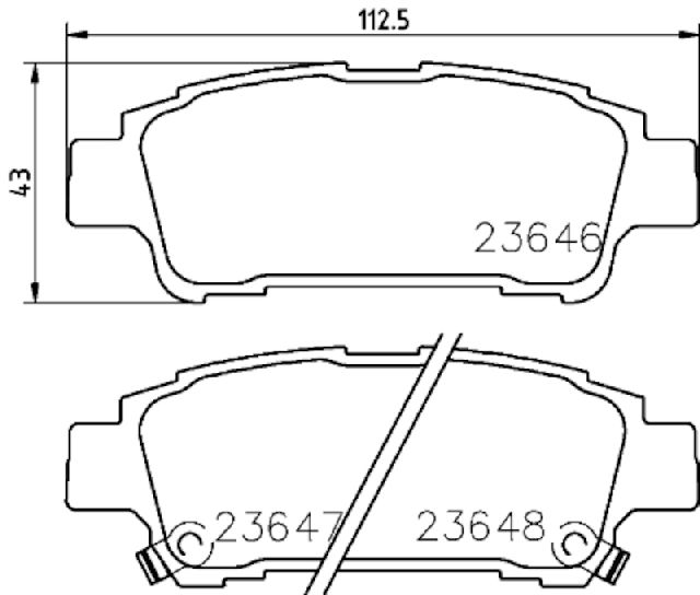 2004-2010 Toyota Sienna Disc Brake Pad Set - Rear (Pagid)