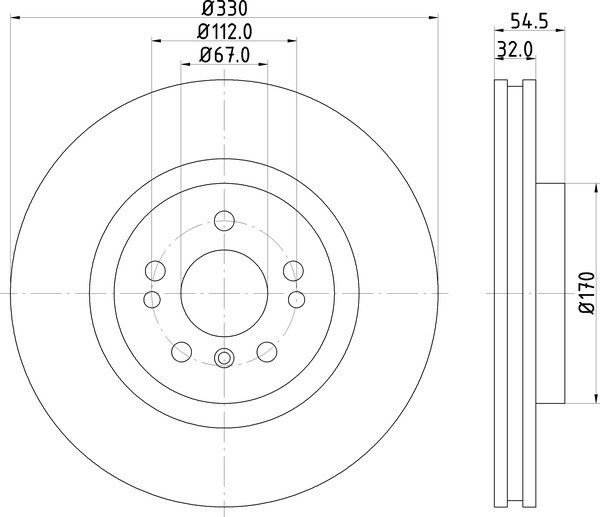 2012-2015 Mercedes-Benz ML350 Disc Brake Rotor - Front (Pagid)