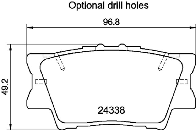 2013-2018 Lexus ES300h Disc Brake Pad Set - Rear (Pagid)