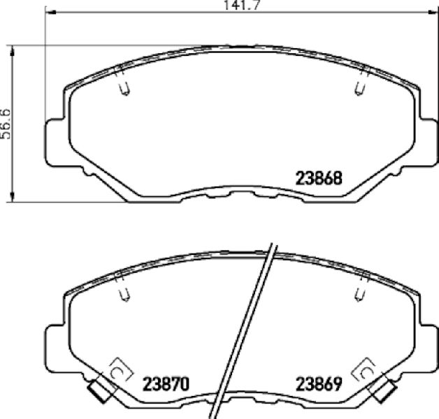 2003-2011 Honda Element Disc Brake Pad Set - Front (Pagid)