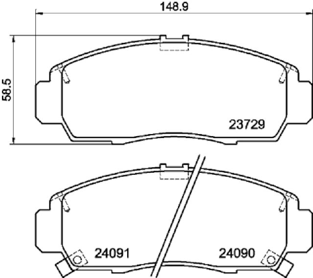 2004-2014 Acura TSX Disc Brake Pad Set - Front (Pagid)