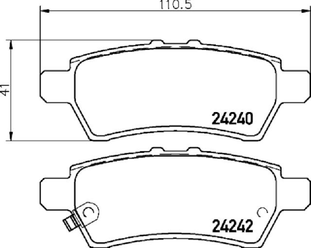 2006-2007 Nissan Xterra Disc Brake Pad Set - Rear (Pagid)