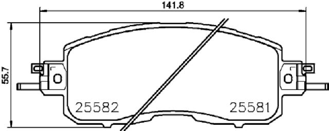 2014-2017 Nissan LEAF Disc Brake Pad Set - Front (Pagid)