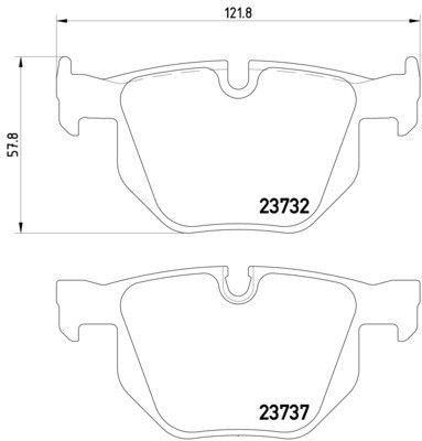 2008-2010 BMW 528i Disc Brake Pad Set - Rear (Pagid)